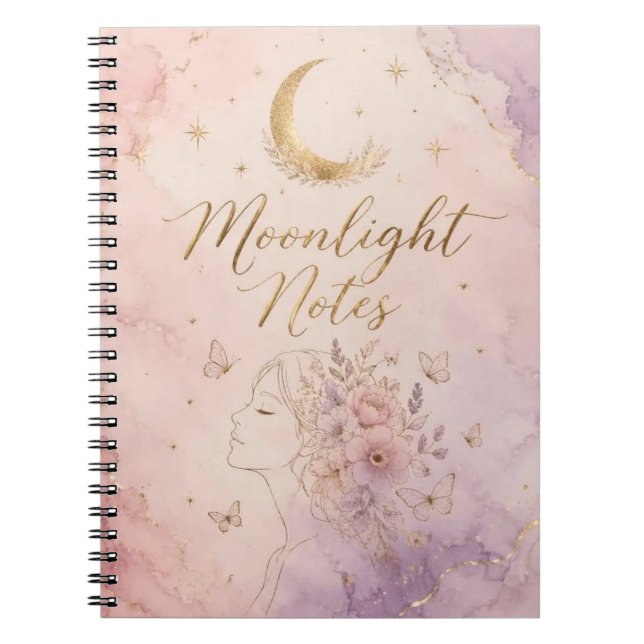 moonlight notes aesthetic celestial magic journal (Devant)