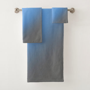 Moonlight Ombre Gray & Blue Badhandtuch Set