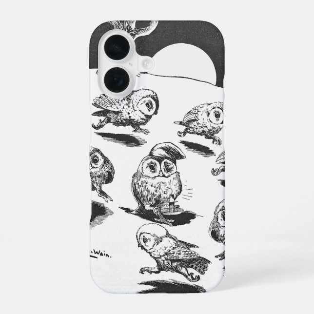 Moonlight Owls, Louis Wain iPhone 16 Hülle (Rückseite)