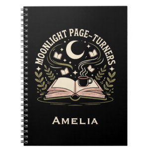 Moonlight Page Turners Lecture Journal avec nom
