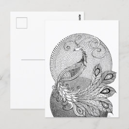 Moonlight Peacock Postkarte