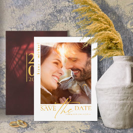 Moonlight Romance Wedding Burgundy ID881 Save The Date