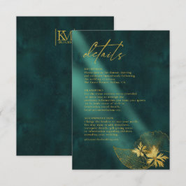 Moonlight Romance Wedding Details Smarald Gr ID881 Begleitkarte