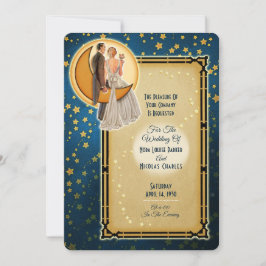 Moonlight Romance Wedding Einladung - Redhead