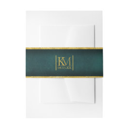 Moonlight Romance Wedding Emerald Green ID881 Einladungsbanderole