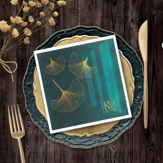 Moonlight Romance Wedding Emerald Green ID881 Serviette (Von Creator hochgeladen)