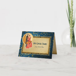 Moonlight Romance Wedding Vielen Dank - Redhead Dankeskarte