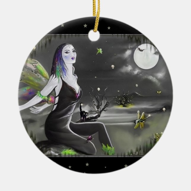 Moonlight Singer Fairy Keramikornament (Vorne)
