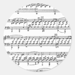 Moonlight-Sonata-Ludwig-Beethoven Runder Aufkleber