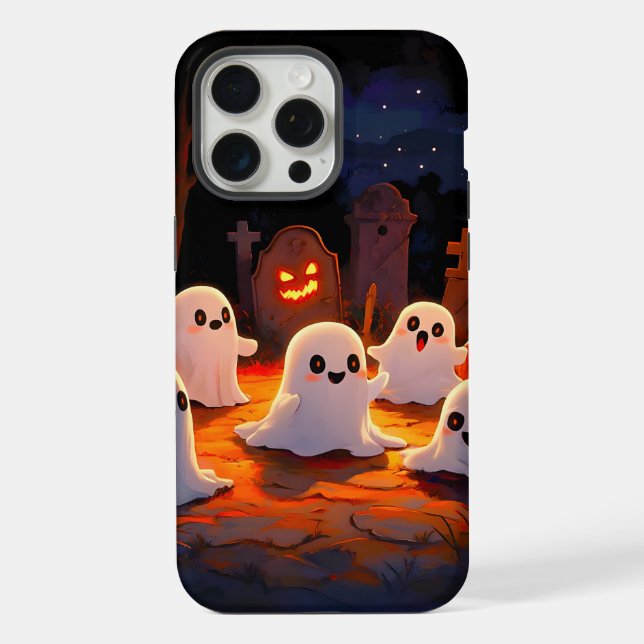 Moonlight Spooky Ghost Tales iPhone 15 Pro Max Hülle (Rückseite)