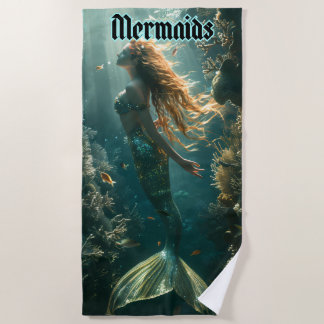 Moonlight Swimming Mermaid Strandtuch