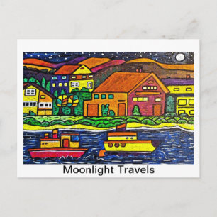 Moonlight Trains Postkarte