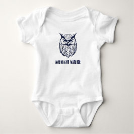 Moonlight Watcher – Owl Design Toddler Bodysuit Baby Strampler