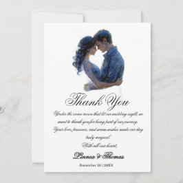 Moonlight Wedding Celestis Liebe Night Sky Thema Dankeskarte