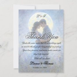 Moonlight Wedding Celestis Liebe Night Sky Thema Dankeskarte