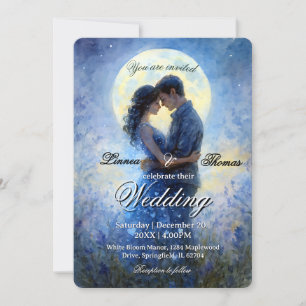 Moonlight Wedding Celestis Liebe Night Sky Thema Einladung