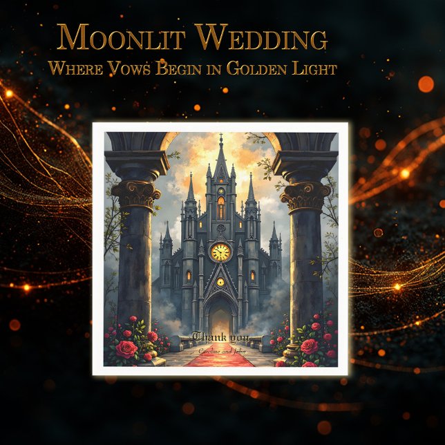 Moonlit Aisle of Eternal Vows –Gothic Wedding Gate Serviette (Von Creator hochgeladen)