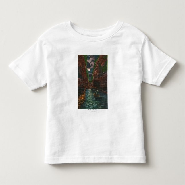Moonlit Ansicht des Gerinnes Kleinkind T-shirt (Vorderseite)