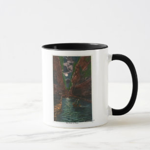 Moonlit Ansicht des Gerinnes Tasse