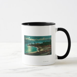 Moonlit Ansicht des Vue de L'EauSanta Cruz, CA Tasse