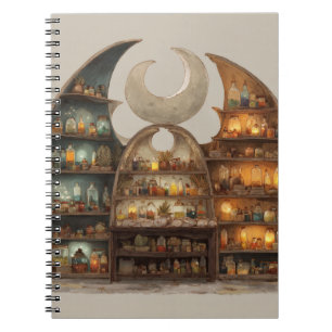 Moonlit Apothecary Potion Shelter Notebook Notizblock