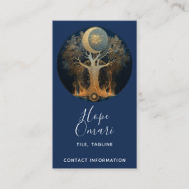 Moonlit Ascension | Tree of Life Design Visitenkarte