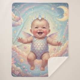 Moonlit Baby Dragon - A Whimsical Fantasy Sherpadecke