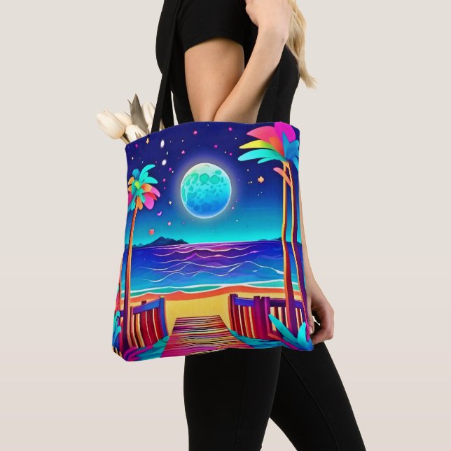 Moonlit Beach Colors Tasche (Von Nahem)