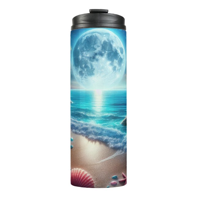 Moonlit Beach Thermosbecher (Vorderseite)