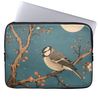 Moonlit Bird Blossom - Housse pour ordinateur Laptopschutzhülle