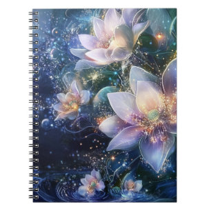 Moonlit Blooms: verzaubertes Waters Spiral Noteboo Notizblock