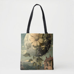 Moonlit Blume und Vintager Charme Tasche
