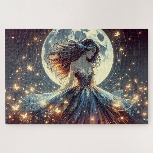 Moonlit Butterfly Enchantress Fantasy (Horizontal)