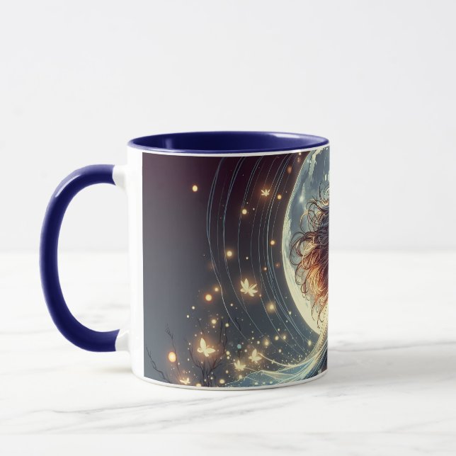 Moonlit Butterfly Enchantress Fantasy Tasse (Links)