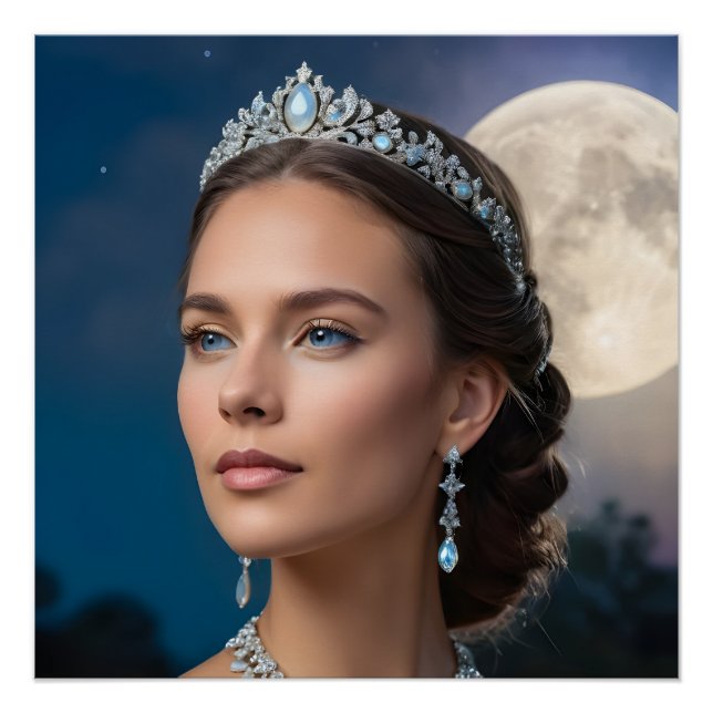 Moonlit Celestial Elegante Poster (Vorderseite)