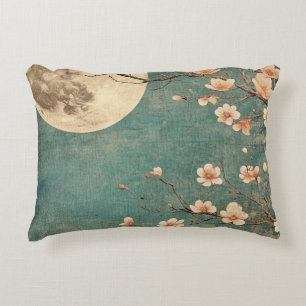 Moonlit Cherry Blossom Serenity Dekokissen