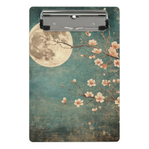 Moonlit Cherry Blossom Serenity Mini Klemmbrett