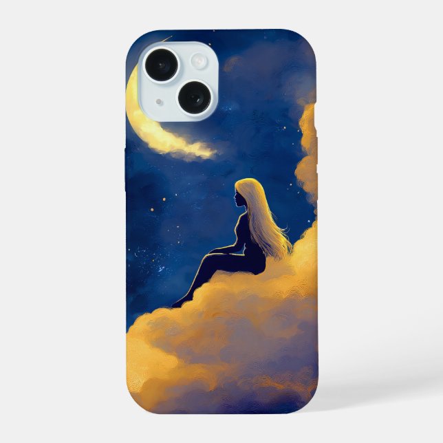 Moonlit Clouds iPhone 15 Case  iPhone 15 Hülle (Rückseite)