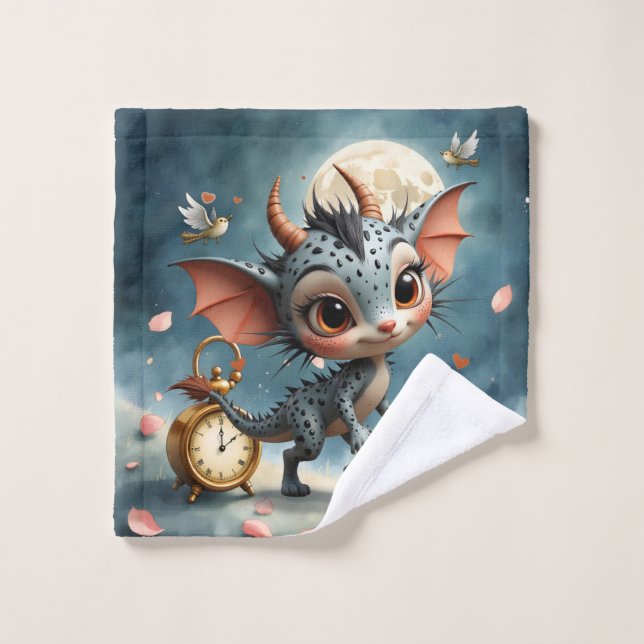 Moonlit Creature Caelum Tickwing  Badhandtuch Set (Waschlappen)