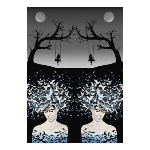 Moonlit Dreams: Freiheit und Einsamkeit Fotodruck