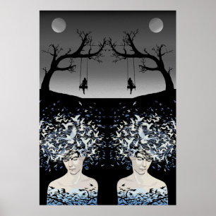 Moonlit Dreams: Freiheit und Einsamkeit Poster