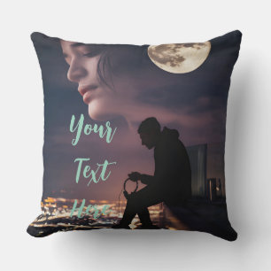 Moonlit Dreams Urban Night Sky Kopfkissen Kissen