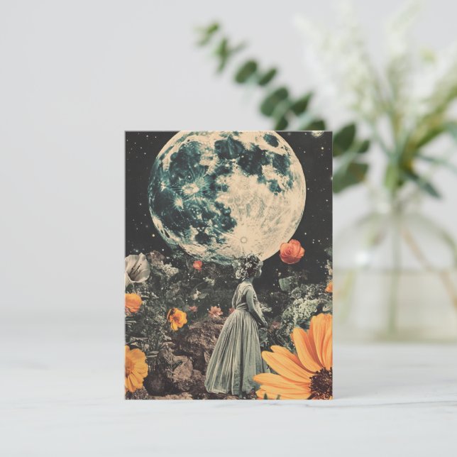 Moonlit Elegance - Frau mit Mond (3) (Stehend Vorderseite)