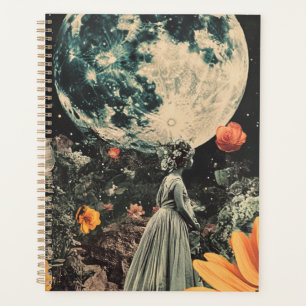 Moonlit Elegance - Frau mit Mond (3) Planer