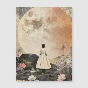 Moonlit Elegance - Zurück zur Frau mit dem Mond 2 Magnetkarte