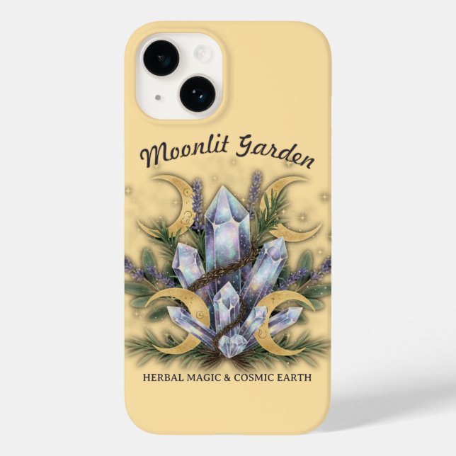 Moonlit Garden Crystal Bouquet • Herbal Magic Case-Mate iPhone 14 Hülle (Rückseite)