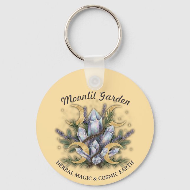 Moonlit Garden Crystal Bouquet • Herbal Magic Schlüsselanhänger (Vorderseite)