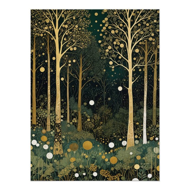 Moonlit Golden Grove Poster (Vorderseite)