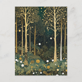 Moonlit Golden Grove Postkarte