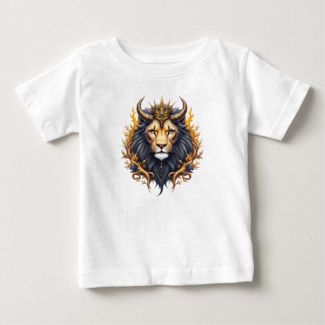 Moonlit Guardians – Cosmic lion. Baby T-shirt (Vorderseite)
